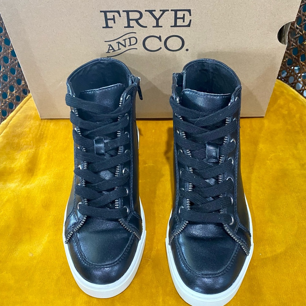 Black Frye High Top Sneakers (like new)